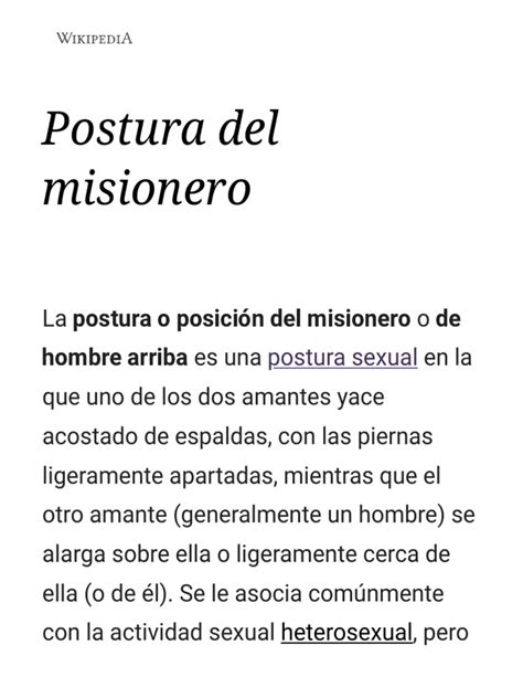 posicion misionero Search